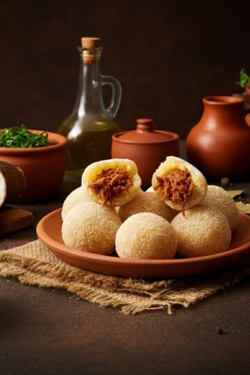 Bolinho de Mandioca com Carne Seca