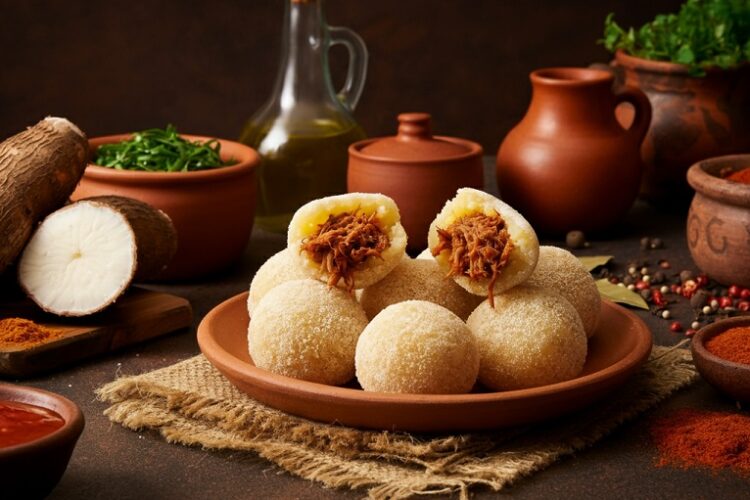 Bolinho de Mandioca com Carne Seca