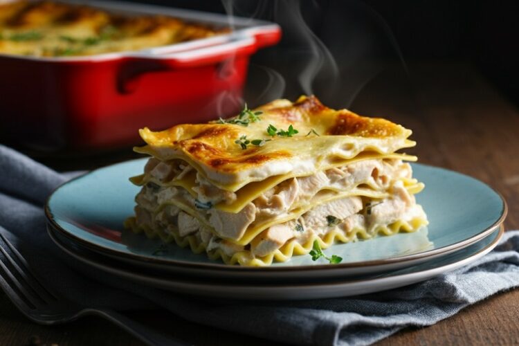 Lasanha de Frango com Molho Branco Cremoso