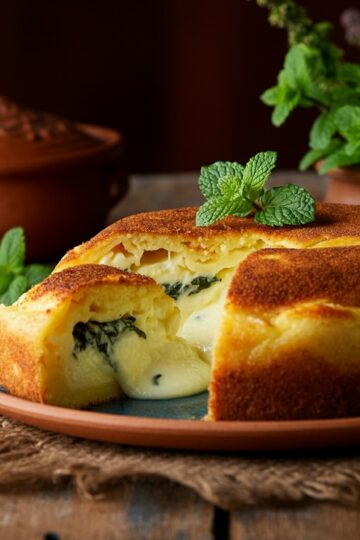 Quibe Assado Recheado com Queijo e Hortelã